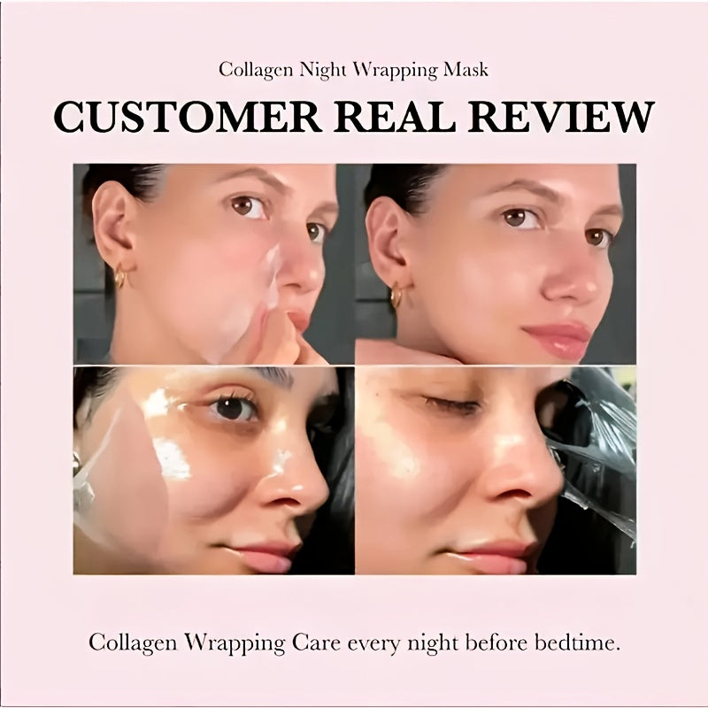 Medicube-Bio Collagen Overnight Mask with Brush - Elasticity and Moisturizing Care, Contains Collagen - Korean Skincare Product, 2.53oz