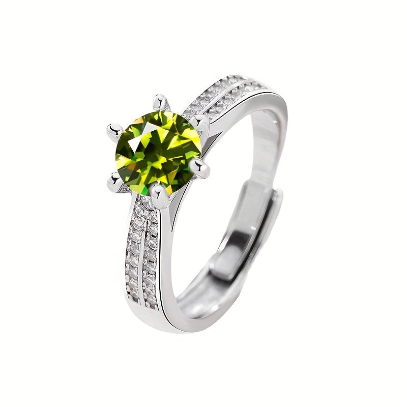 Original Tancise 925 Pure Silvery Ring with Moissanite Diamond and Certificate, Exquisite Jewelry for Women's Engagement Ring