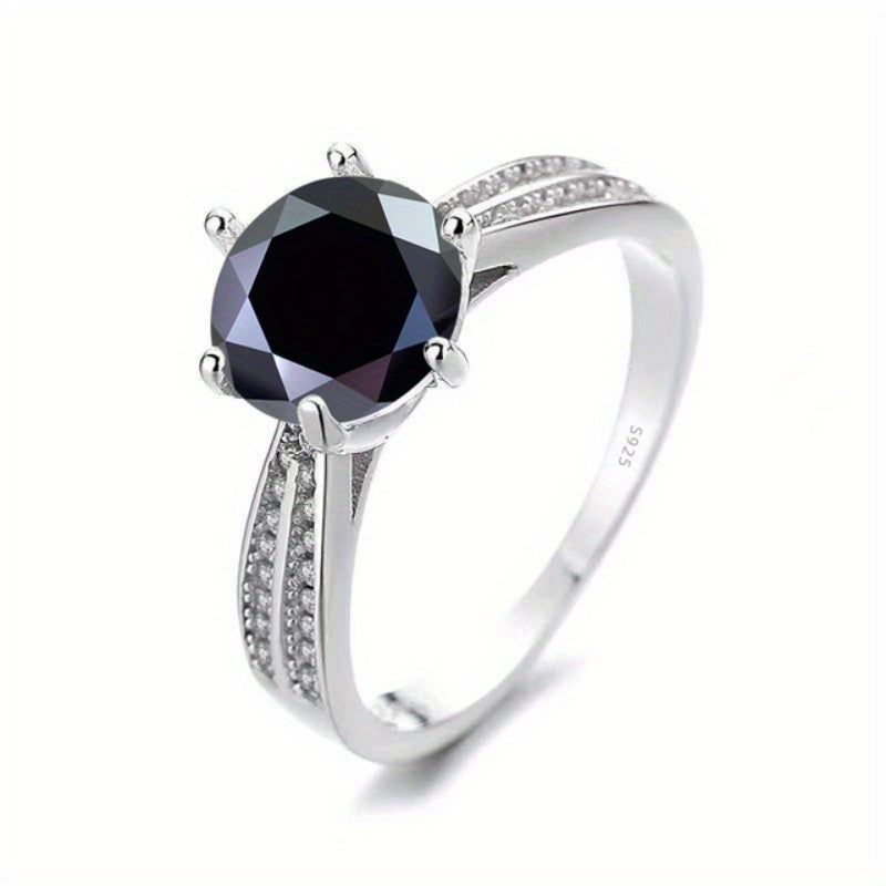 Original Tancise 925 Pure Silvery Ring with Moissanite Diamond and Certificate, Exquisite Jewelry for Women's Engagement Ring