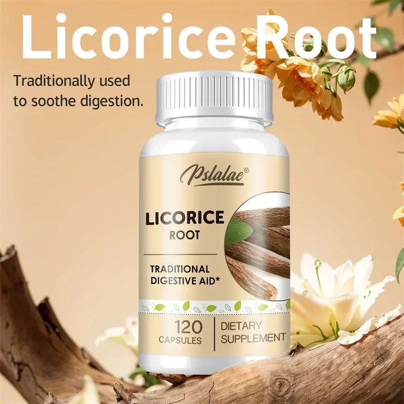 Licorice Root Capsules - Relieves Occasional Heartburn and Indigestion, Soothes An Upset Stomach, Improves Digestion, Non-GMO