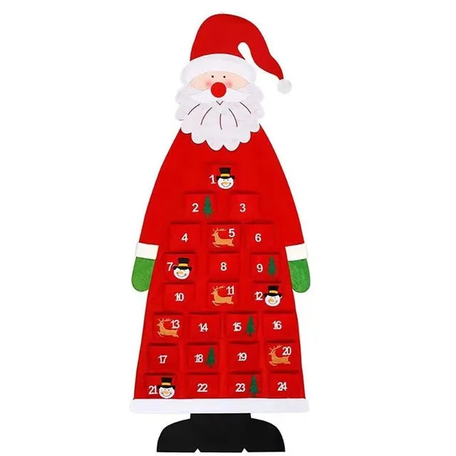 DIY Felt Christmas Tree Christmas Decoration for Home Navidad 2025 New Year Christmas Ornaments Santa Claus Xmas Kids Gifts