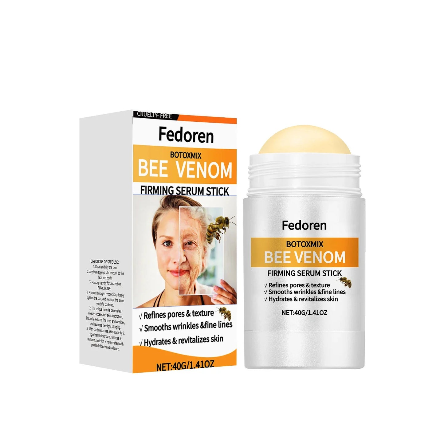 Bee Venom Anti-Wrinkle Moisturizing Stick Firming Tighten Sagging Deep Hydration Fade Fine Lines Brightening Korean Skincare