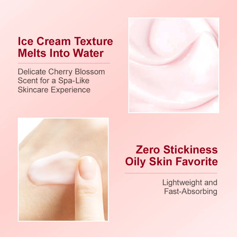 AUQUEST Sakura Face Cream Whitening Nourishing Smooth Wrinkles Hyaluronic Acid Moisturizing Korean Skin Care Cosmetics