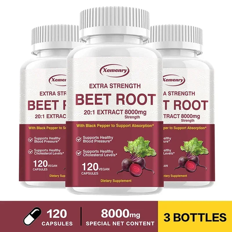 Beet Root Capsules - Heart Support, Promotes Blood Circulation, Supports Blood Pressure, Digestive, Immune System