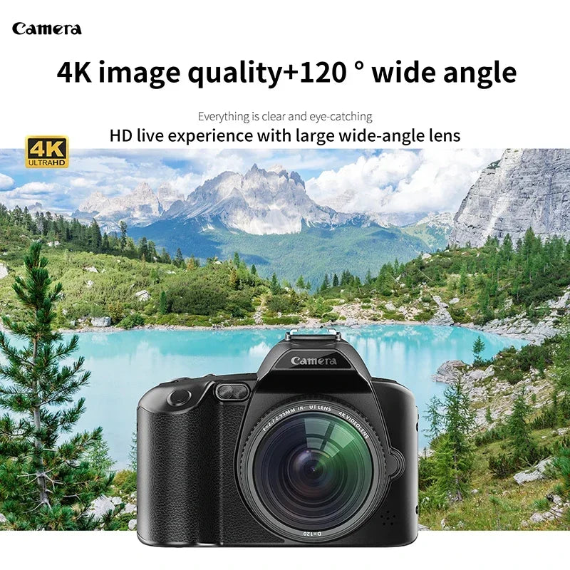 D5 Digital Camera 4K DSLR Camera with 16X Dual Camera Night Vision Lens Professional Digital Camera 1080P HD Video Camera