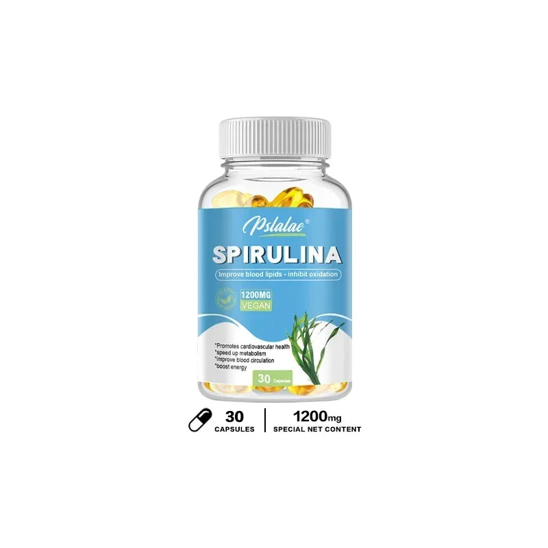 Organic Spirulina Capsules | Provide Immune, Antioxidant and Energy Support Nutritious Super Green VegetableSupplement