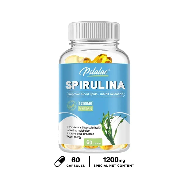 Organic Spirulina Capsules | Provide Immune, Antioxidant and Energy Support Nutritious Super Green VegetableSupplement