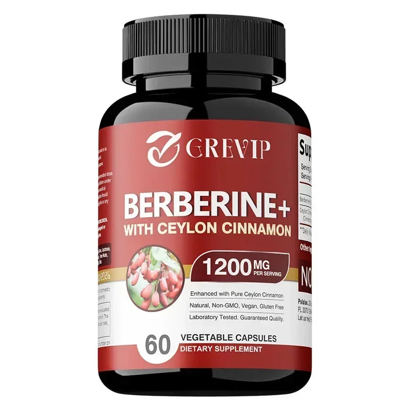 Berberine with Ceylon Cinnamon Capsules - Supports Heart Health, Gastrointestinal Health, Digestion Support, Immune Support