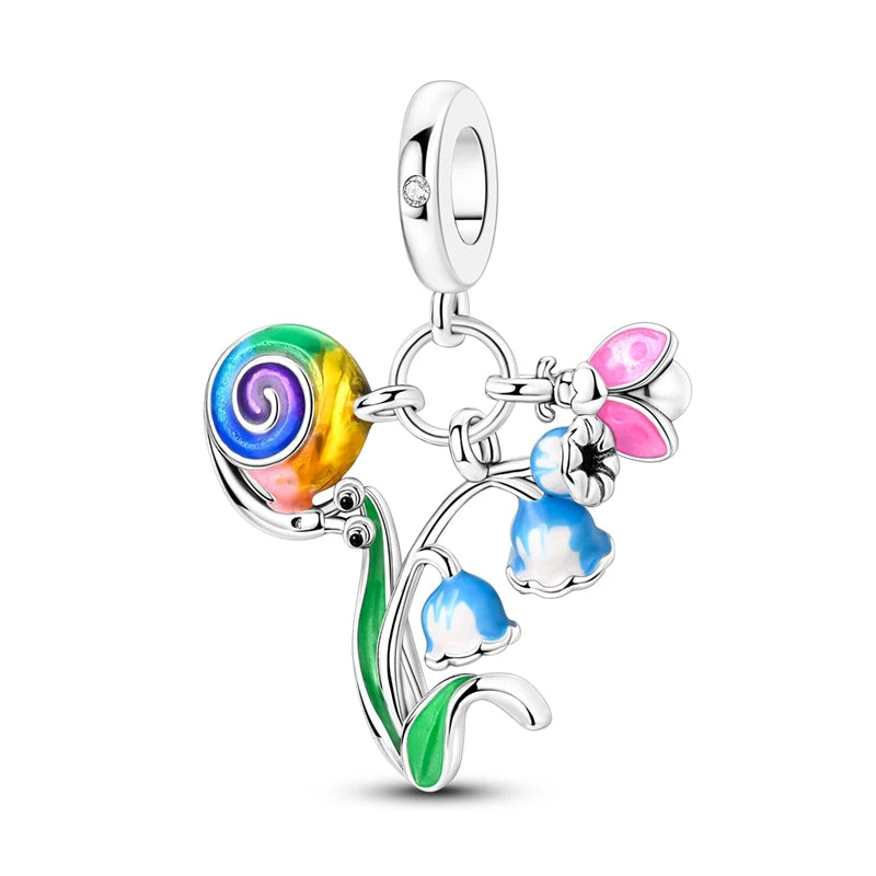 PAMELA 925 Sterling Silver Angel God Of Love Charms Wing Beads DIY For Original Pendant Bracelets Feather Jewelry For Women Gift
