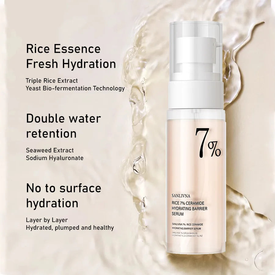 Rice powder toner Rice essence toner Rice grain cleansing foam facial cleanser Niacinamide whitening essence Moisturizing
