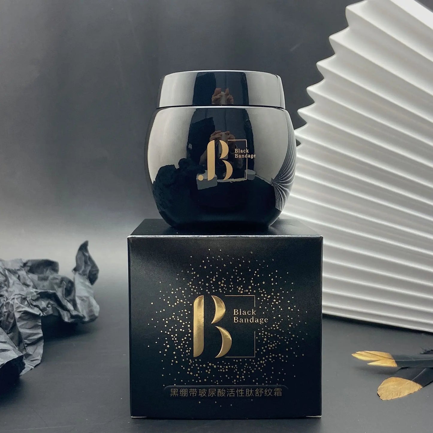 Black Bandage Hyaluronic Acid Active Peptide Face Cream Moisturizing Nourishing Smooth Facial Care Cream Korean Skincare Product