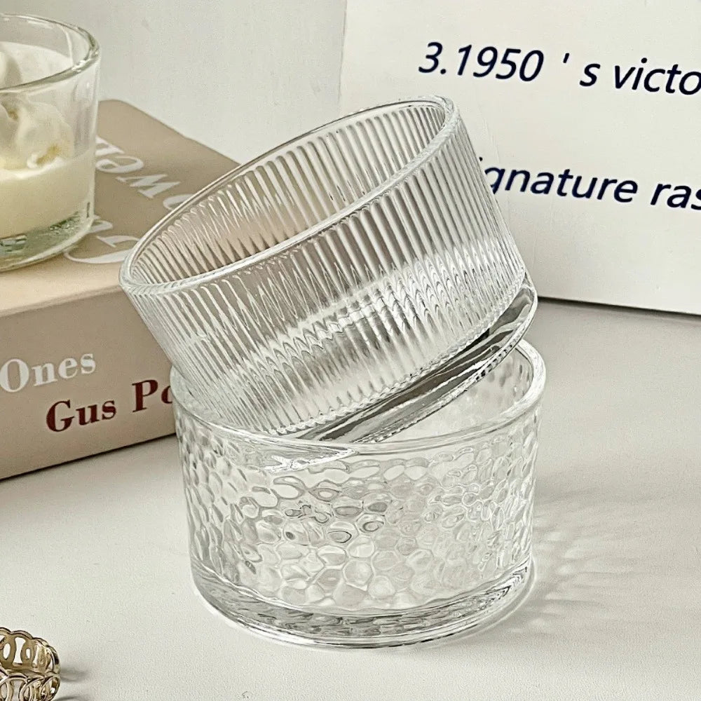 Ins Style Glass Cup - High-Quality Ice Cream, Yogurt, Dessert, and Pudding Bowl for Women - Perfect for Summer and Home Use