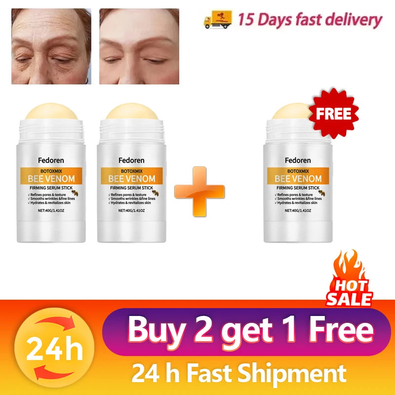 Bee Venom Anti-Wrinkle Moisturizing Stick Firming Tighten Sagging Deep Hydration Fade Fine Lines Brightening Korean Skincare