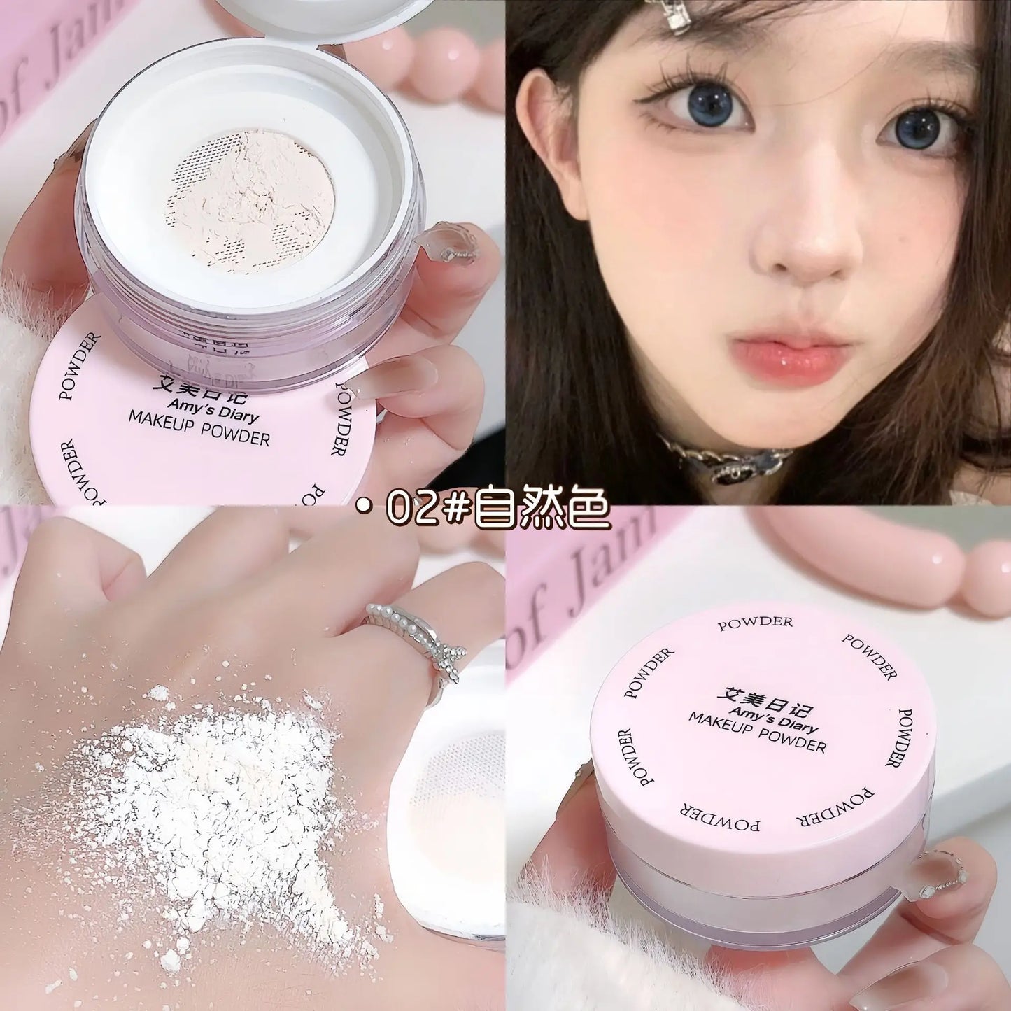 Air Setting Loose Powder Transparent White Long Lasting Matte Finish Makeup Oil Control Coverage Face Powder Cosmetics With Puff
