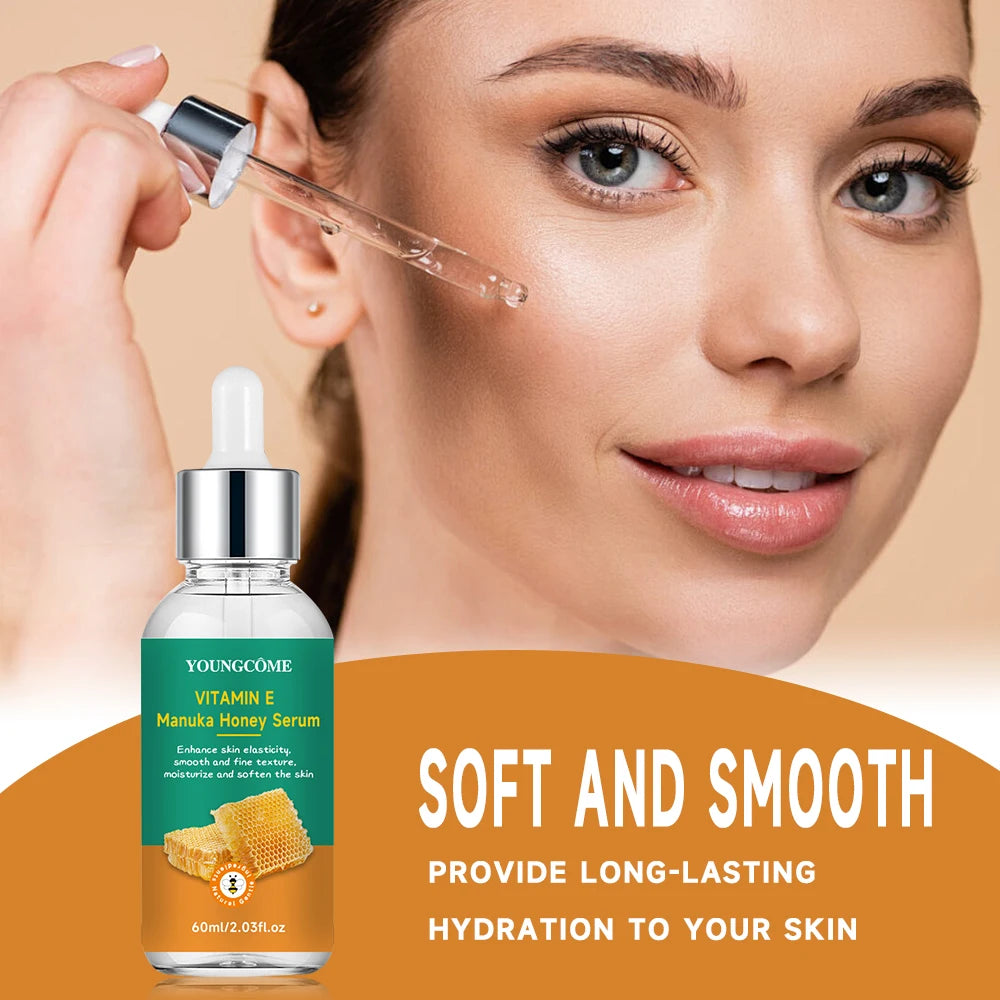 Vitamin E Manuka Honey Essence Moisturizing Face Serum Korean Skincare Products Antiwrinkle Facial Serum40ml/60ml 2025 NEW