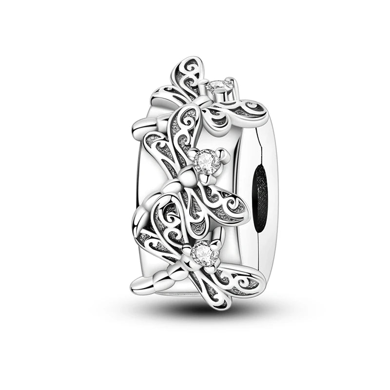 PAMELA 925 Sterling Silver Angel God Of Love Charms Wing Beads DIY For Original Pendant Bracelets Feather Jewelry For Women Gift