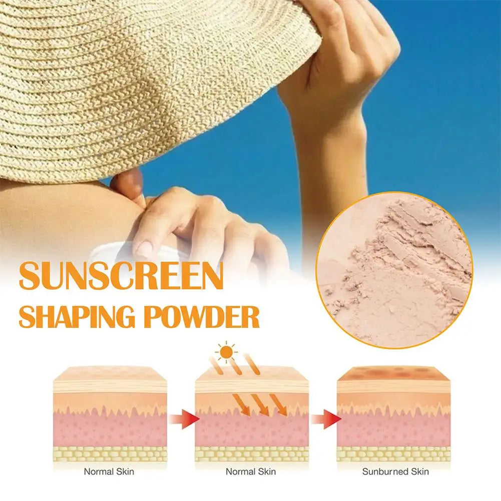 8g Sunscreen Setting Powder SPF 50+ PA+++ Translucent Finishing Powder, Oil Control UV Protection Makeup Powder with Puff