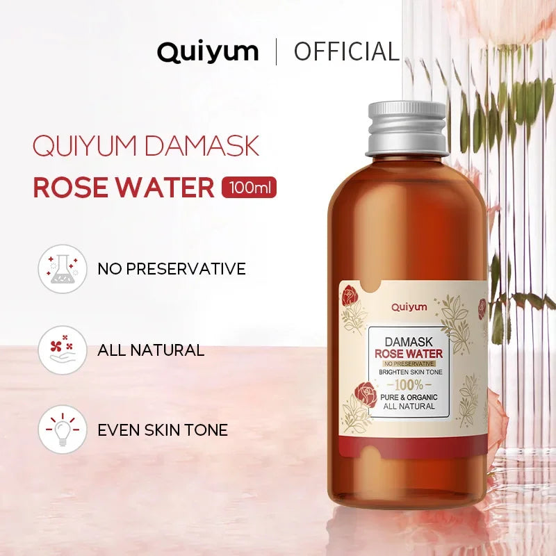 Face Care Rose Water Nourishing Skin Improve Dullness Facial Toner Damask Hydrosol Korean Skincare Products 100ml