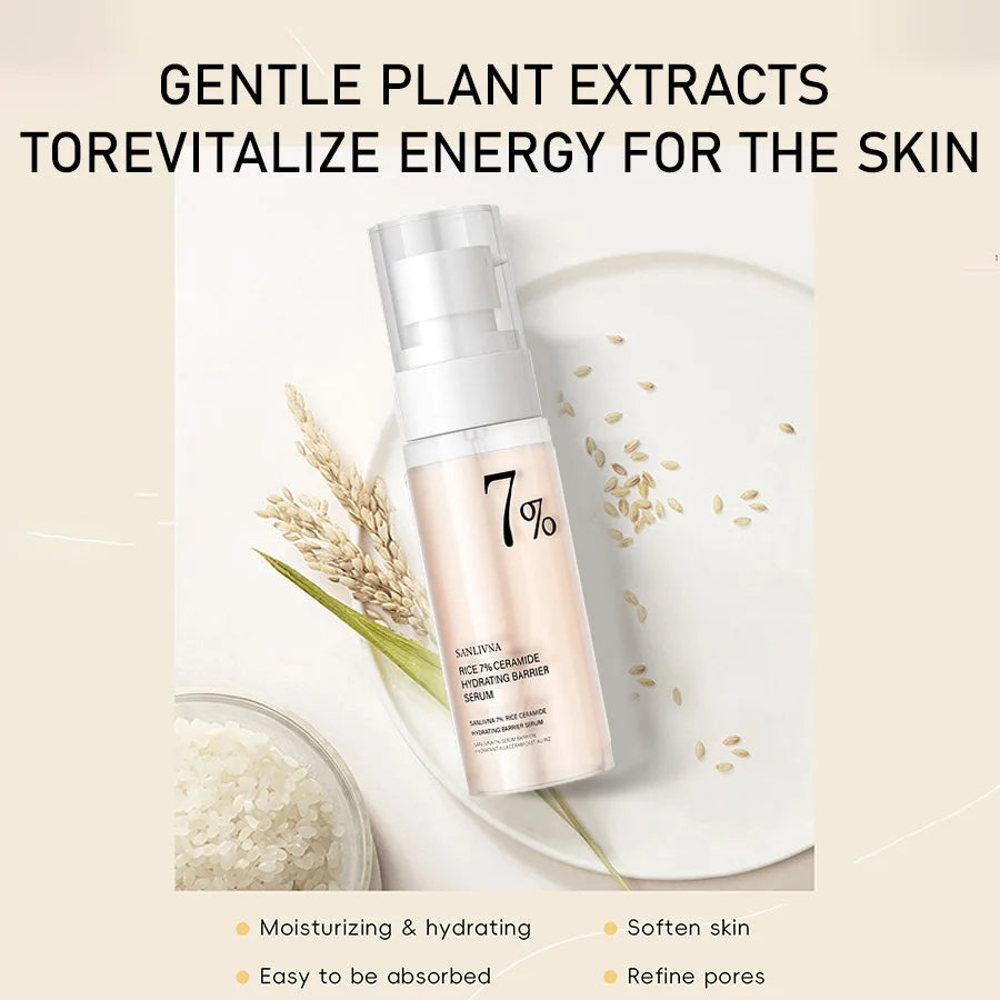 Rice powder toner Rice essence toner Rice grain cleansing foam facial cleanser Niacinamide whitening essence Moisturizing