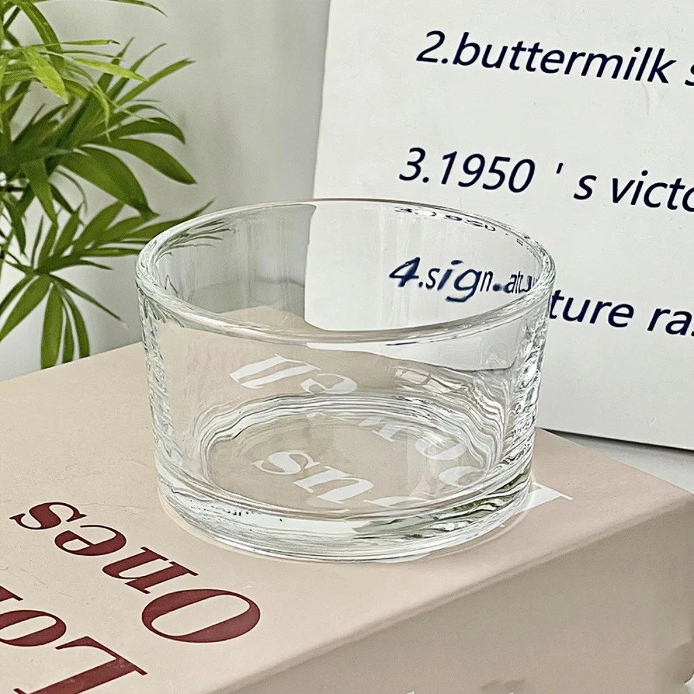 Ins Style Glass Cup - High-Quality Ice Cream, Yogurt, Dessert, and Pudding Bowl for Women - Perfect for Summer and Home Use