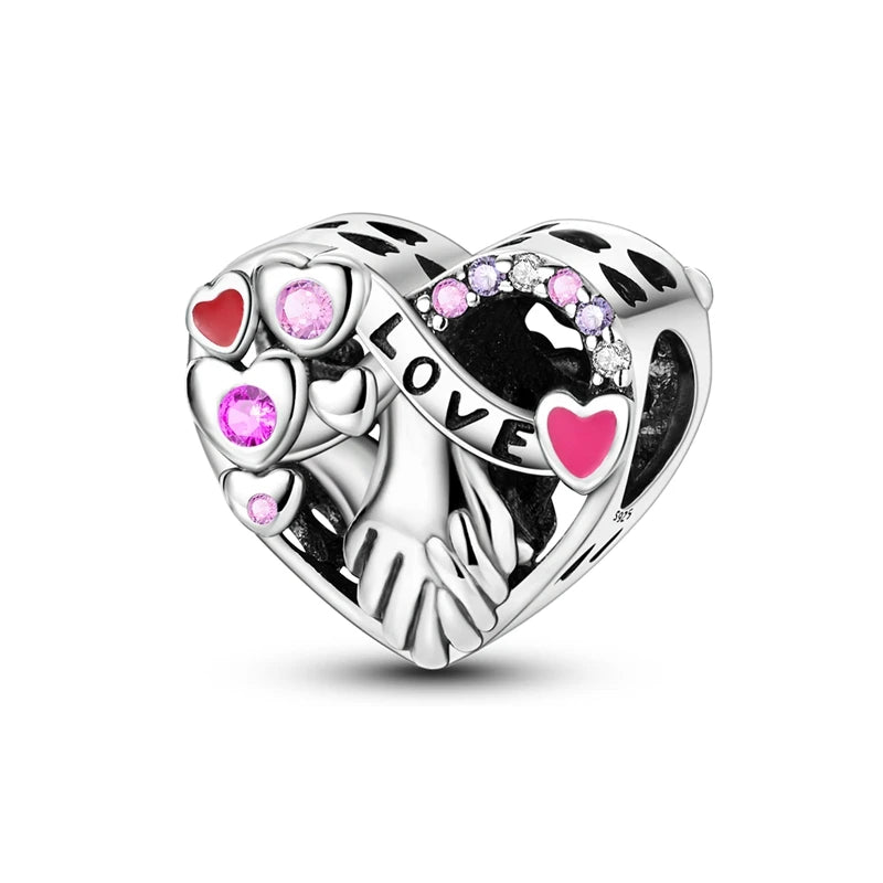 PAMELA 925 Sterling Silver Angel God Of Love Charms Wing Beads DIY For Original Pendant Bracelets Feather Jewelry For Women Gift