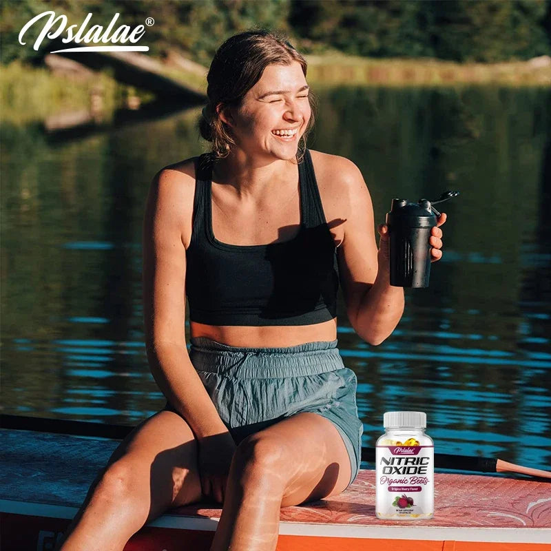 Nitric Oxide Capsules - with Beetroot, Helps Build Muscle, Supports Blood Flow, Circulation, Support Energy, Strength, Endurance