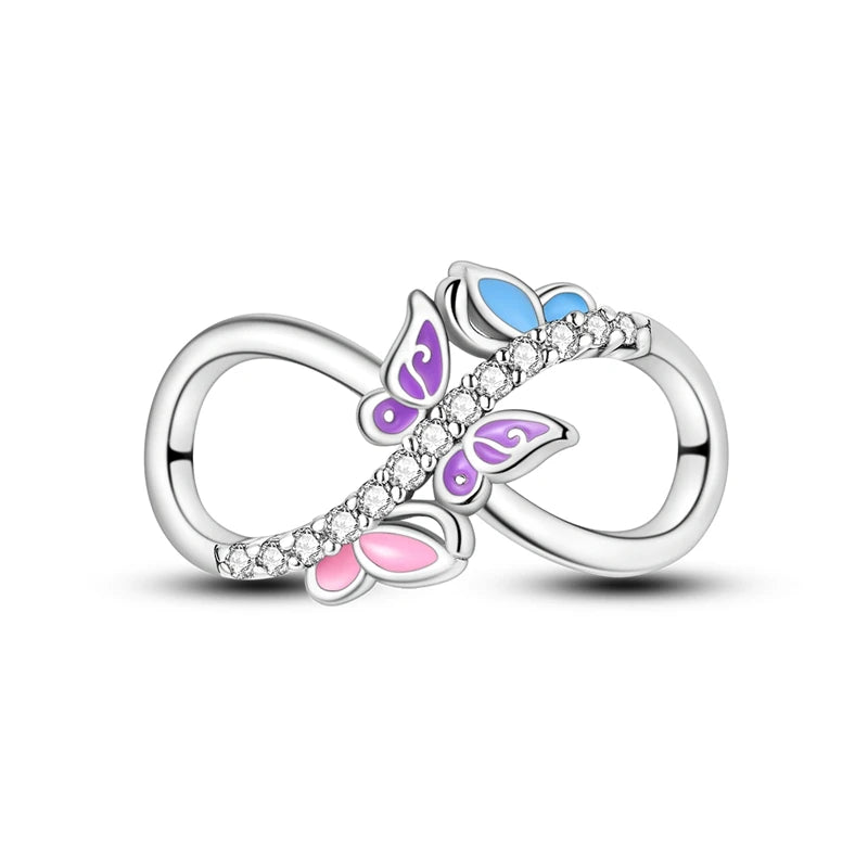 PAMELA 925 Sterling Silver Angel God Of Love Charms Wing Beads DIY For Original Pendant Bracelets Feather Jewelry For Women Gift