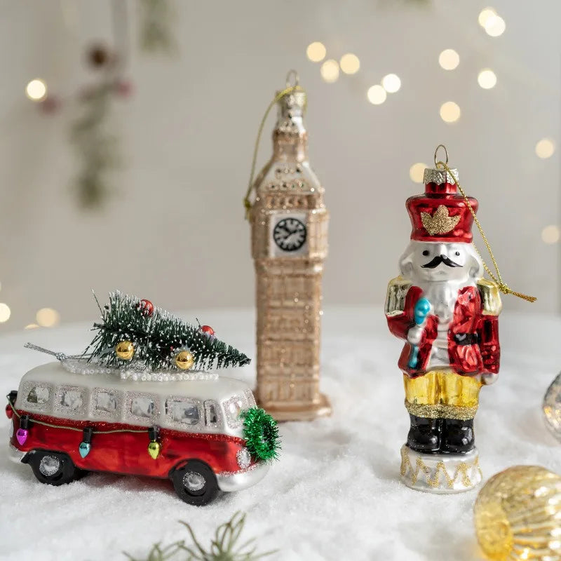 Christmas Glass Ornament Merry Christmas Decorations for Home 2024 Xmas Tree Ornament Navidad Noel Kids Gift Happy New Year 2025