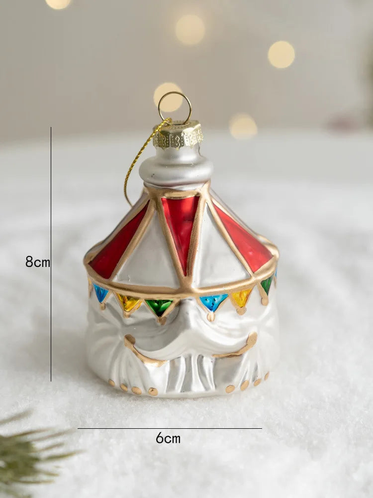 Christmas Glass Ornament Merry Christmas Decorations for Home 2024 Xmas Tree Ornament Navidad Noel Kids Gift Happy New Year 2025