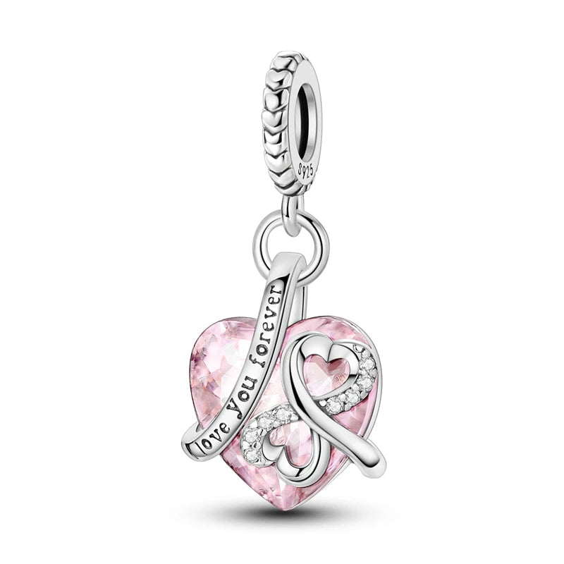 PAMELA 925 Sterling Silver Angel God Of Love Charms Wing Beads DIY For Original Pendant Bracelets Feather Jewelry For Women Gift