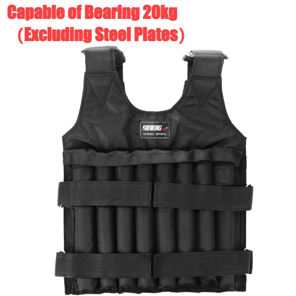 3/15/20/50kg Weight Training Suit Empty Bag Fitness Running Vest Adjustable Weight Jacket Workout Equipment for Workout Jogging