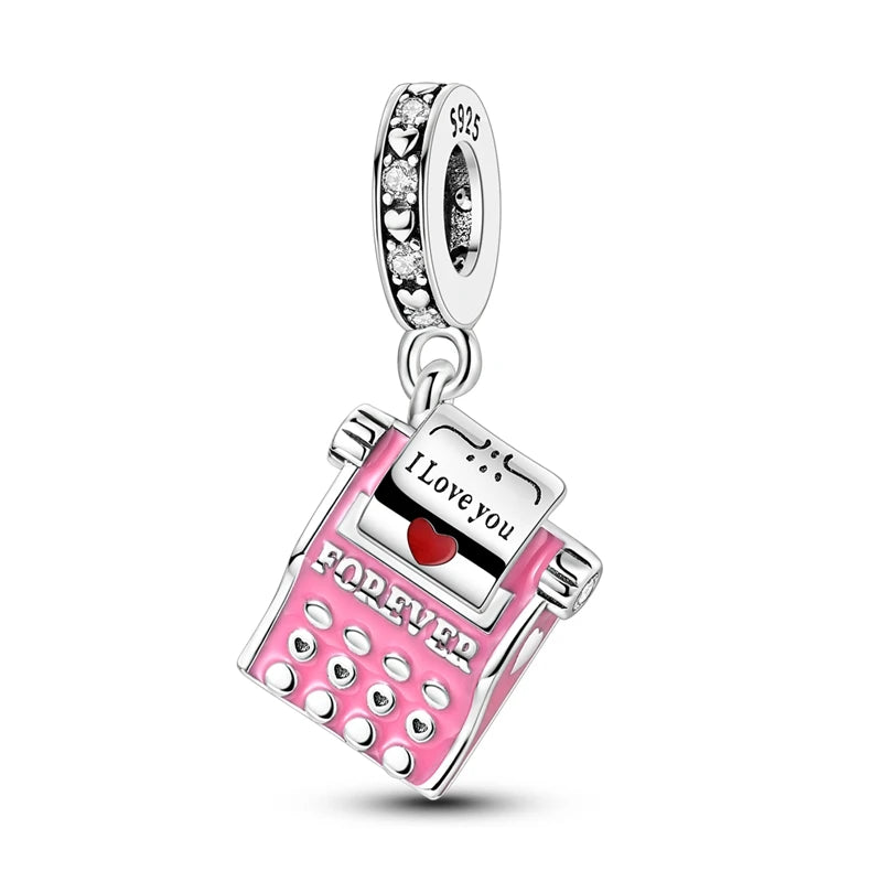 PAMELA 925 Sterling Silver Angel God Of Love Charms Wing Beads DIY For Original Pendant Bracelets Feather Jewelry For Women Gift