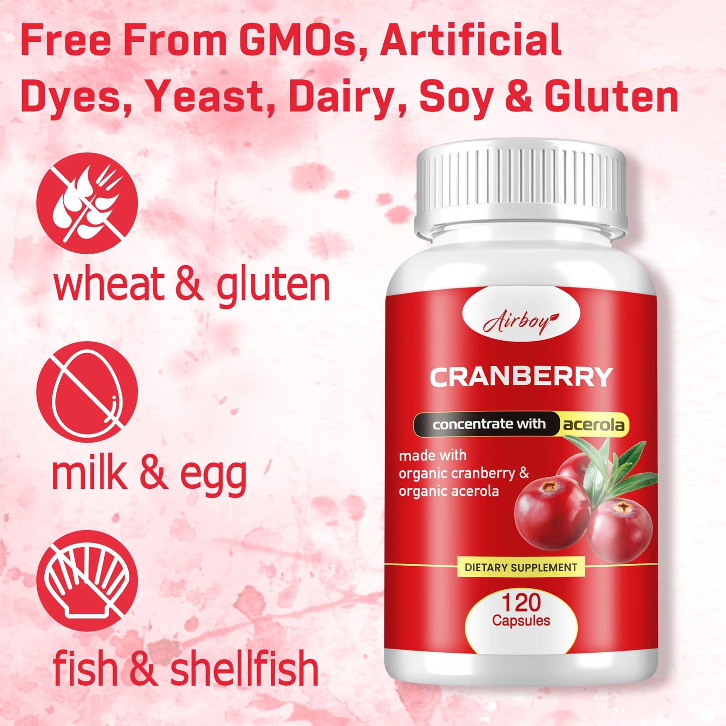 Cranberry Capsules - Urinary Tract Cleansing, Bladder Health, Antioxidant