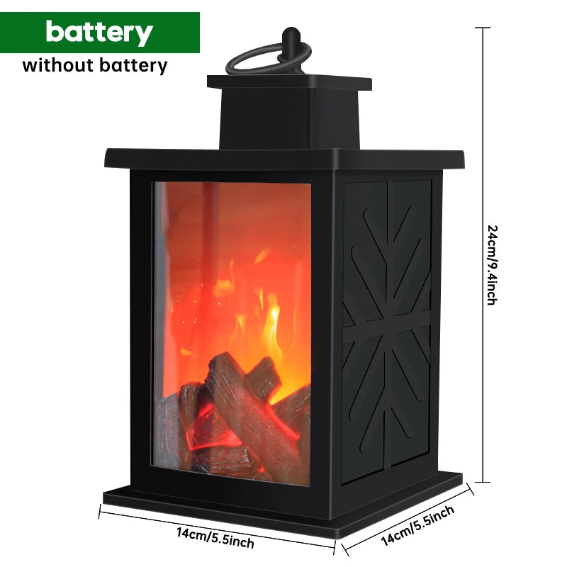 Fireplace Decorative Lantern Night Light For Party Christmas Holiday LED Simulation Log Flame Effect Home Gift Decor Lighting
