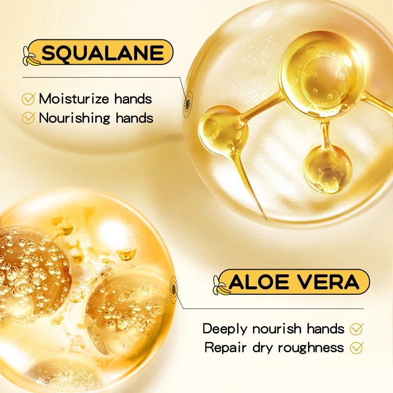 Banana squalane Anti-wrinkle Hand Cream Skin Soften Nourish Whitening Moisturizing Korean SkinCare Cracked Repair Product