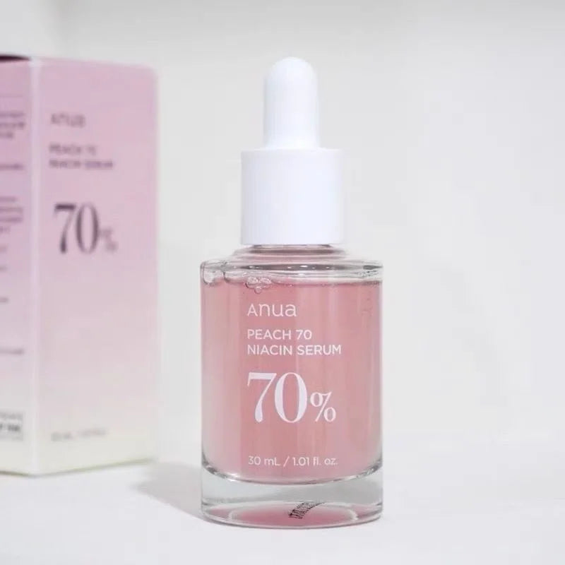 ANUA Peach 70 Niacinamide Serum 30ml, 10% Niacinamide + Vitamin B3, Brightens and Hydrates, Korean Skincare, Vegan