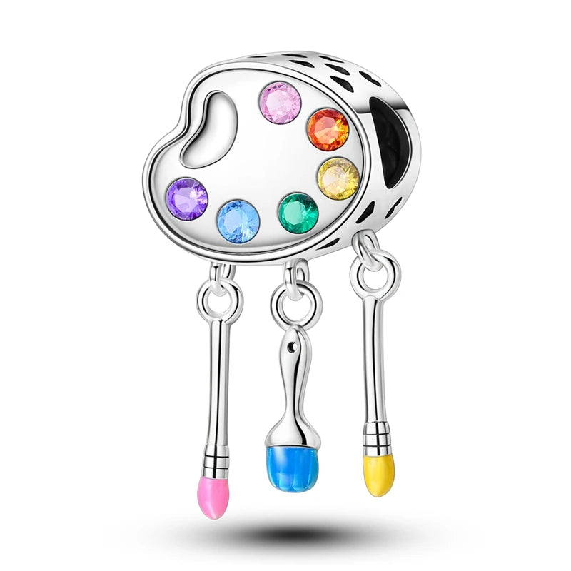 PAMELA 925 Sterling Silver Angel God Of Love Charms Wing Beads DIY For Original Pendant Bracelets Feather Jewelry For Women Gift