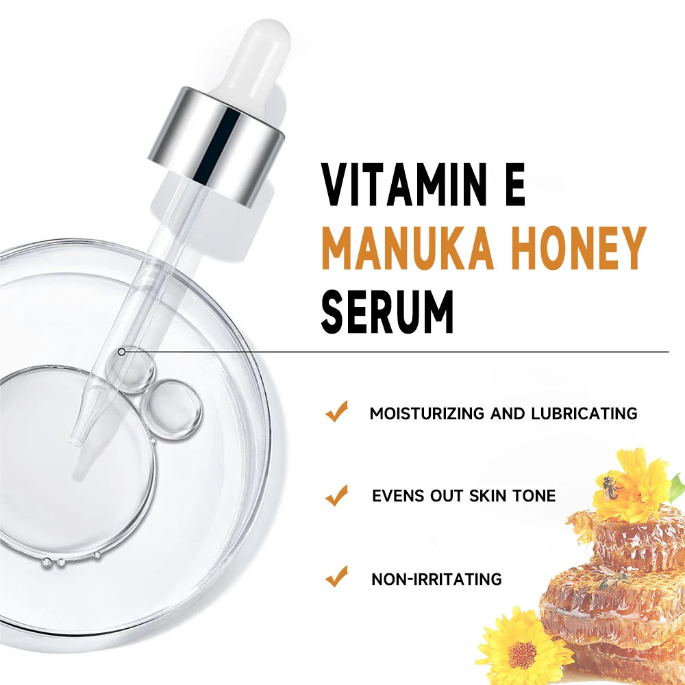 Vitamin E Manuka Honey Essence Moisturizing Face Serum Korean Skincare Products Antiwrinkle Facial Serum40ml/60ml 2025 NEW