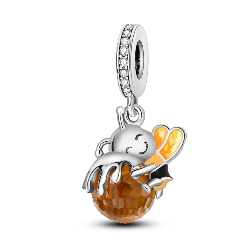 PAMELA 925 Sterling Silver Angel God Of Love Charms Wing Beads DIY For Original Pendant Bracelets Feather Jewelry For Women Gift