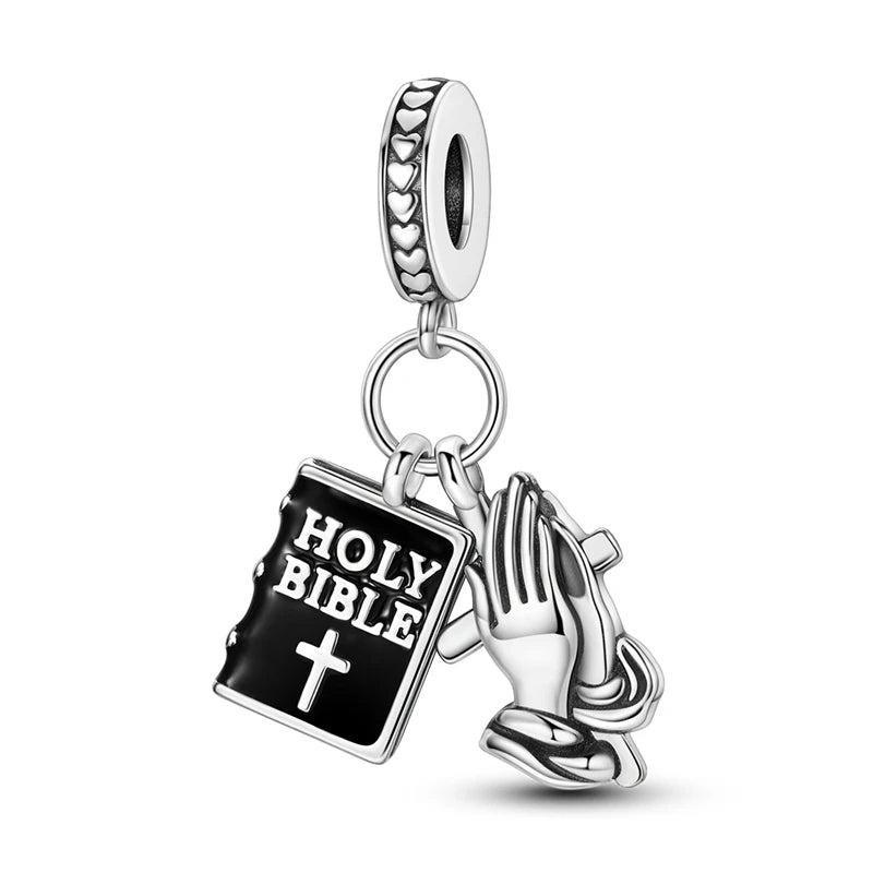 PAMELA 925 Sterling Silver Angel God Of Love Charms Wing Beads DIY For Original Pendant Bracelets Feather Jewelry For Women Gift