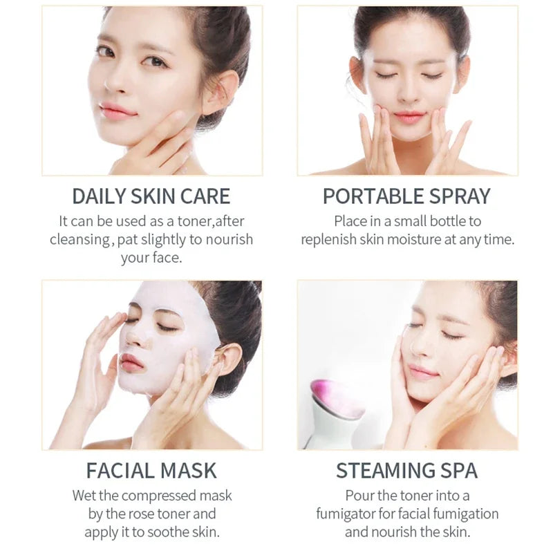 Face Care Rose Water Nourishing Skin Improve Dullness Facial Toner Damask Hydrosol Korean Skincare Products 100ml
