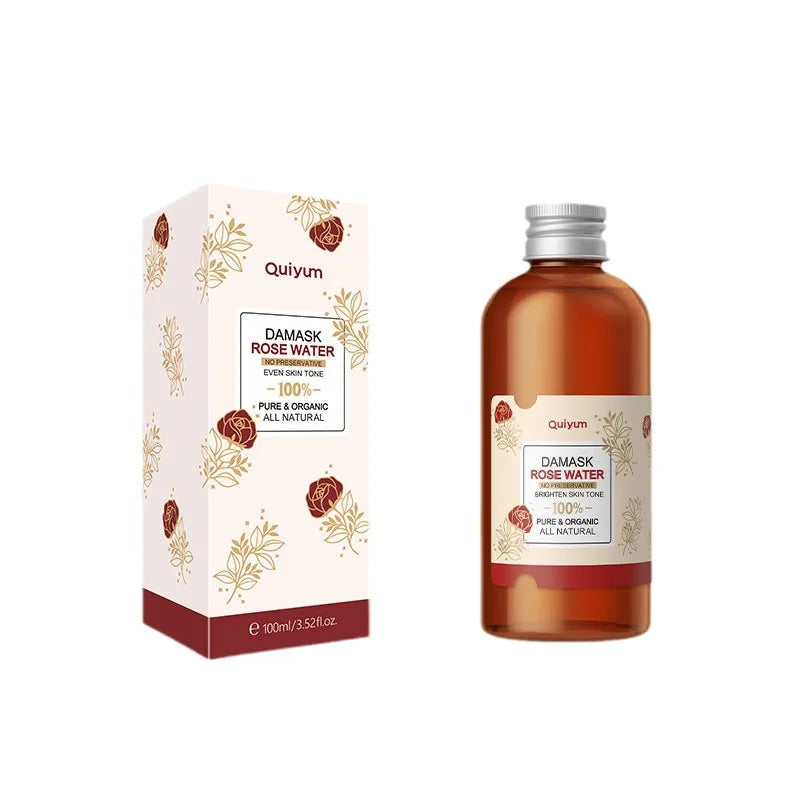 Face Care Rose Water Nourishing Skin Improve Dullness Facial Toner Damask Hydrosol Korean Skincare Products 100ml