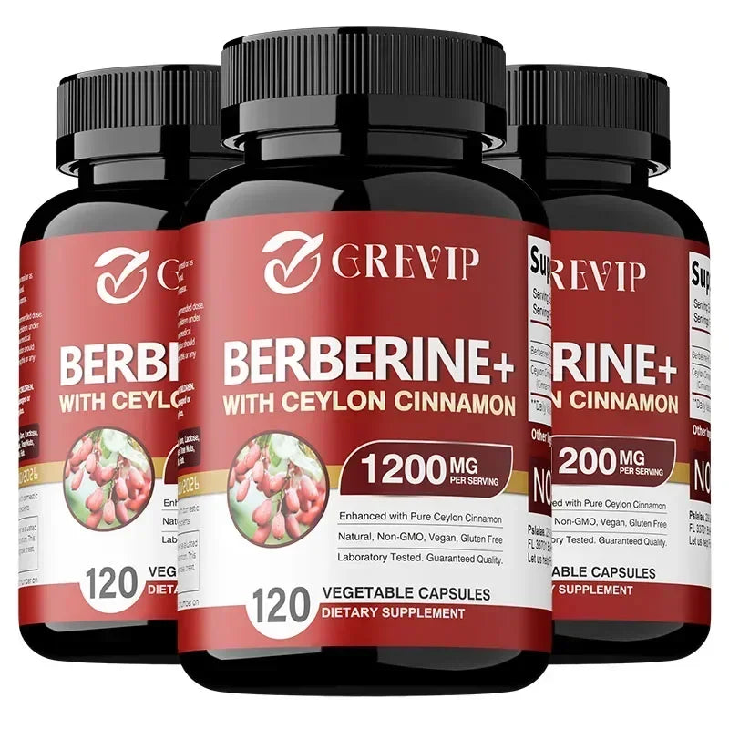 Berberine with Ceylon Cinnamon Capsules - Supports Heart Health, Gastrointestinal Health, Digestion Support, Immune Support