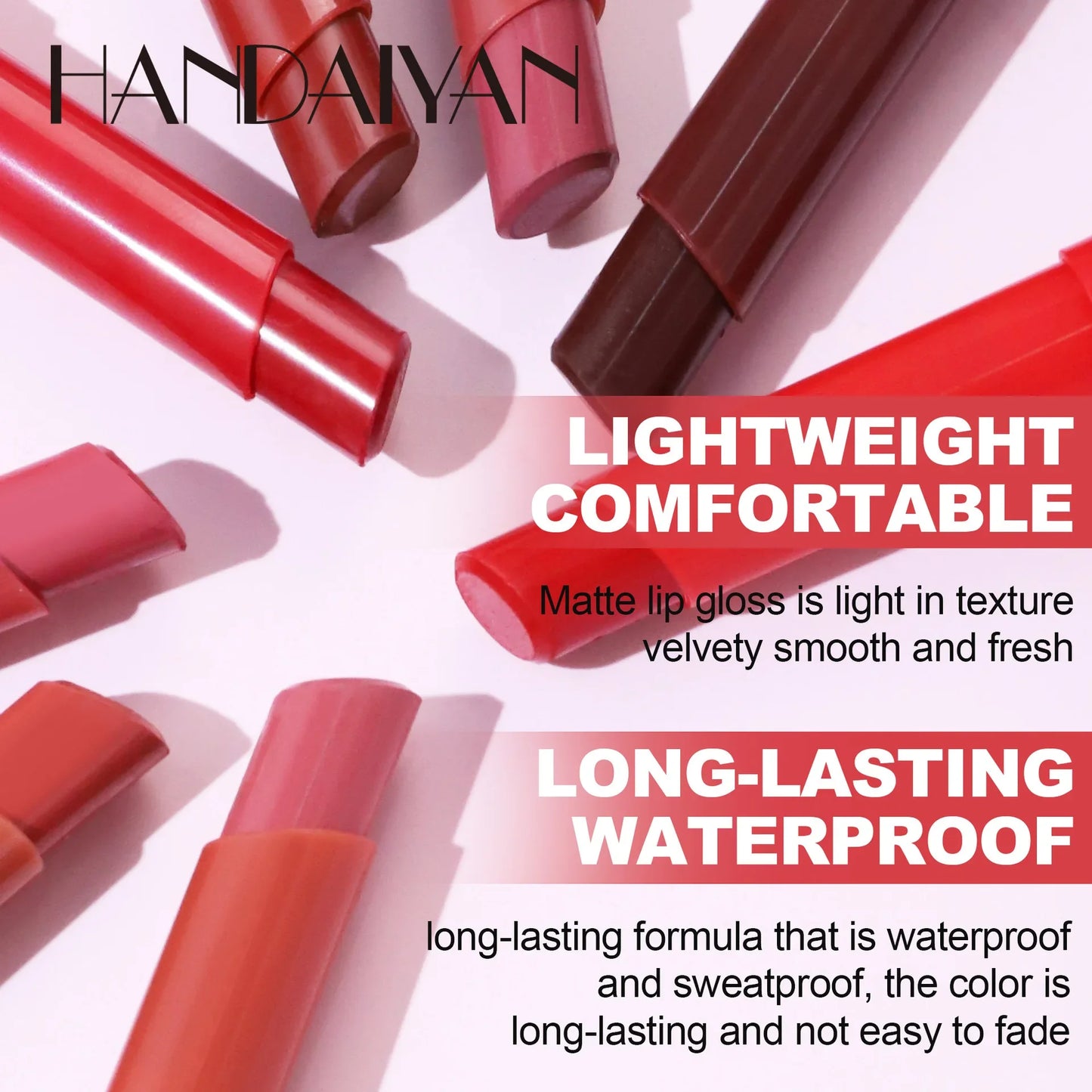 8 Colors Sexy Matte Lipstick Waterproof Long Lasting Color Rendering Non-stick Velvet Lips Liner Pencil Woman Makeup Cosmetics