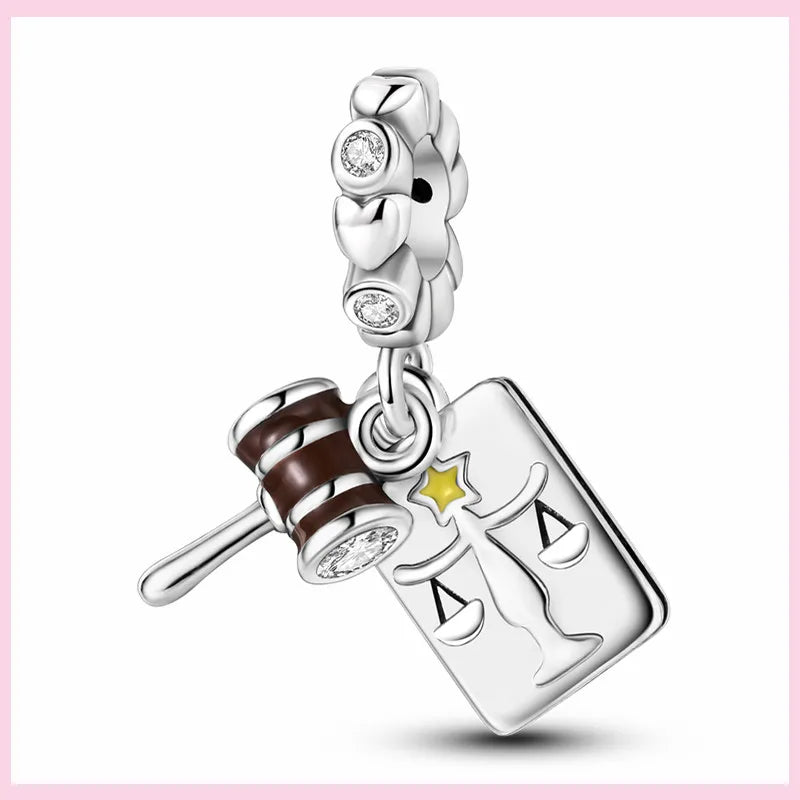 PAMELA 925 Sterling Silver Angel God Of Love Charms Wing Beads DIY For Original Pendant Bracelets Feather Jewelry For Women Gift