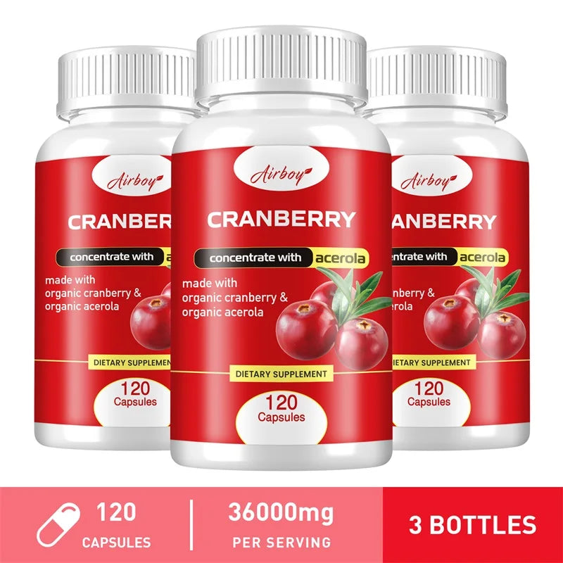 Cranberry Capsules - Urinary Tract Cleansing, Bladder Health, Antioxidant