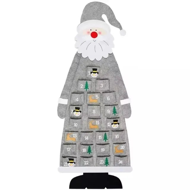 DIY Felt Christmas Tree Christmas Decoration for Home Navidad 2025 New Year Christmas Ornaments Santa Claus Xmas Kids Gifts