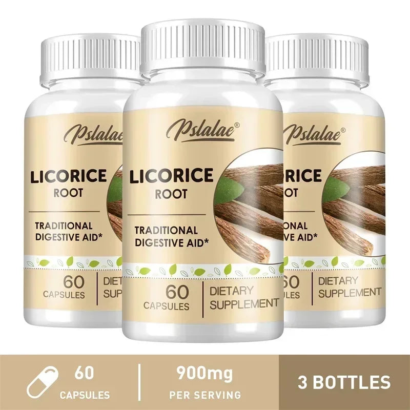 Licorice Root Capsules - Relieves Occasional Heartburn and Indigestion, Soothes An Upset Stomach, Improves Digestion, Non-GMO