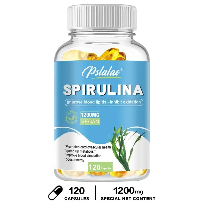 Organic Spirulina Capsules | Provide Immune, Antioxidant and Energy Support Nutritious Super Green VegetableSupplement