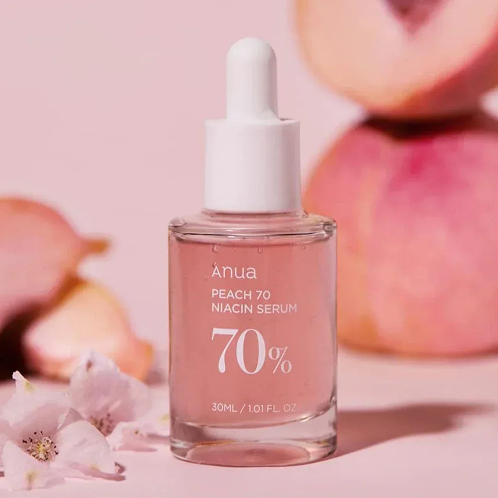 ANUA Peach 70 Niacinamide Serum 30ml, 10% Niacinamide + Vitamin B3, Brightens and Hydrates, Korean Skincare, Vegan
